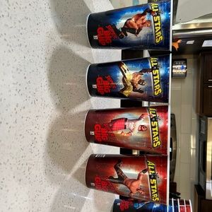 4 WWE All Stars 2011 Super Big Gulp 44 Oz Hard Plastic Cups